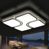 LED铁艺异形吸顶灯现代简约灯卧室餐厅创意大气方形长方形客厅灯