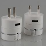 三星 苹果USB多功能手机充电器 一拖三伸缩线 三合一带线充电头
