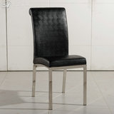 不锈钢餐椅现代简约时尚皮质餐厅餐桌配套椅子