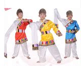 六一儿童藏服舞蹈比赛服男 少儿成人演出服藏族水袖男童 表演服装