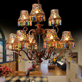 波西米亚地中海东南亚风格灯卧室客厅餐厅铁艺复古宜家水晶吊灯