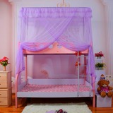 子母床蚊帐1.2/1.5米上下铺 不锈钢支架双层床高低床学生儿童一体