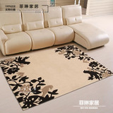 定制中式简欧式进口纯羊毛 卧室客厅沙发茶几定做炕榻床田园地毯