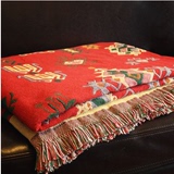 外贸原单纯棉线全盖单双三人防滑沙发毯巾线毯床盖客厅地毯
