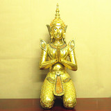 东南亚泰式摆件泰国跪佛像释迦摩尼佛开业礼品家居装饰工艺品摆设