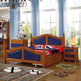 欧式全实木床1.2米1.5米双人床美式高箱储物床1.8米成人大床婚床