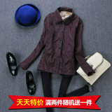 2014春装新款韩版工装女装外套长袖纯色休闲工作服ol通勤装外套