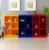 宜家炫彩色格柜子 儿童环保自由组合书柜 简易木收纳柜韩式储物柜