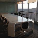 senlon上海办公家具  白色烤漆会议桌 简约现代时尚创意开会桌