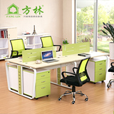 深圳办公家具屏风办公桌4人位员工位卡座2人 职员办公桌椅组合