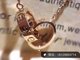 Mini定制 卡地亚Love系列小双环18k玫瑰金项链 正品代购