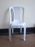 加厚白色休闲椅 婚礼展会租赁桌椅子塑料沙滩椅 扶手靠背椅大排档
