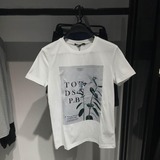 现货peace男装 bird夏季新款白色圆领修身短袖印花T恤衫B1DA62212