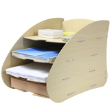 绚动包邮新品桌面办公用品收纳 创意多层文件架木质简约韩版BG06