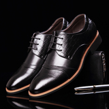 2015 men's shoes leather shoes dress shoe fashion casual