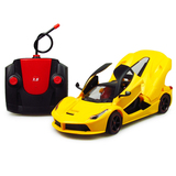 超大男孩儿童电动玩具赛车模型遥控汽车充电方向盘开门漂移