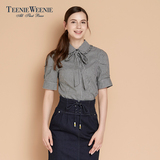 预售TeenieWeenie小熊16商场同款夏季新品女装格子衬衫TTBA62590Q