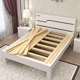 实木双人床简易木床1.3 1.8米成人床现代简约大床1.2儿童床单人床