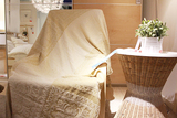 外贸原单北欧宜家素色沙发巾米白雪尼尔沙发盖布沙发毯沙发罩套