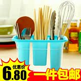 4014 厨房用品塑料沥水筷子笼筷筒 优质加厚餐具收纳盒 沥水架