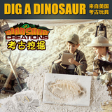 可爱客 手工DIY考古挖掘玩具恐龙化石 儿童早教益智创意生日礼物