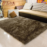 尼西米现代简约纯色地毯 卧室满铺纯丝地毯 地毯客厅 沙发茶几垫
