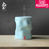 九土 藝紅綠茶杯日式禪風手杯個性禮品創意简约笔筒异型茶水杯