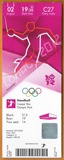 伦敦2012奥运会门票 C27男子手球 塞尔维亚－丹麦 门票收藏