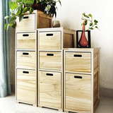 收纳柜 抽屉式储物柜实木整理柜阳台柜子简易木质多层柜