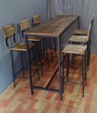 欧式铁艺家居实木工作桌椅电脑桌餐桌复古桌办公桌写字桌做旧仿古