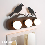 韩式个性前镜灯北欧宜家创意床头挂壁卧室过道壁灯小鸟艺术灯饰