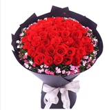 鲜花速递33朵红玫瑰花束生日送女友生日鲜花西安咸阳同城花店送花
