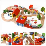 韩国儿童火车玩具 兼宜家木质合金电动 托马斯小火车轨道组合套装