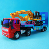 儿童玩具车套装挖掘机模型男孩挖土机装载车拖车宝宝惯性车工程车