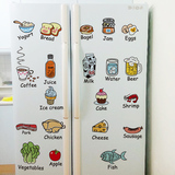 冰箱贴玻璃瓷砖厨房餐厅墙贴纸贴画水果蔬菜奶茶店创意家居翻新贴