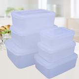 白色塑料保鲜盒大号冰箱食品冷藏盒厨房收纳储物盒杂物整理盒批发