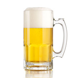 1000ml超大啤酒杯带把德国 进口加厚扎啤杯创意玻璃杯家用创意