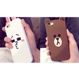 苹果6韩国布朗熊可妮兔iphone6手机壳硅胶套6splus
