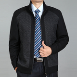 2015新款羊毛呢男式夹克衫 商务休闲中年男装 毛呢夹克男短款外套
