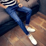 夏季薄款小脚牛仔裤男弹力修身型韩版有弹性铅笔裤男裤青年长裤潮