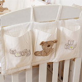 横款婴儿床挂袋 奶瓶袋多功能宝宝床包 婴儿床头挂袋收纳袋储物袋