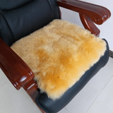 体飘窗真皮坐垫欧式冬季纯羊毛沙发垫定做老板椅垫防滑床毯皮毛一