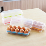 厨房10格鸡蛋盒 塑料收纳盒 冰箱鸡蛋保鲜盒蛋托 便携野餐鸡蛋格