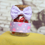 玻璃瓶喜糖盒子个性蕾丝结婚用品婚庆成品喜糖含糖紫色费列罗礼盒