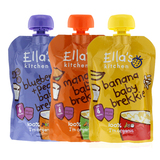 英国Ella's Kitchen 艾拉厨房婴儿早餐水果酸奶米粉泥100g组合3袋