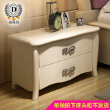 帝尚居 简欧创意欧式卧室储物柜简易白色烤漆简约现代床头柜收纳