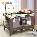 新款多功能婴儿摇床 蚊帐游戏床欧式儿童床可折叠款可移动宝宝床