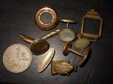 热卖古董收藏古玩杂项杂件老物件老东西 一堆老纽扣和配件 包老D6