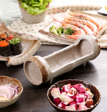 NDP 陶瓷盘子异形创意餐具 竹筒盘饭盘 主题餐厅用瓷美食达人适用