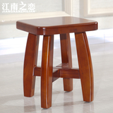 江南之恋 现代中式家具 榆木休闲小茶凳 实木小凳子 换鞋矮凳